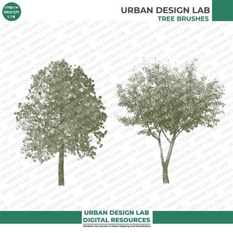 Set Of 60 Photoshop Tree Brushes Urban Design Lab