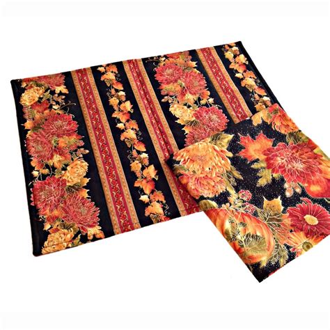 Thanksgiving Placemats And Napkins Fall Floral Placemats And