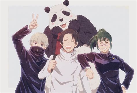 Okkotsu Yuuta Zenin Maki Inumaki Toge And Panda Jujutsu Kaisen