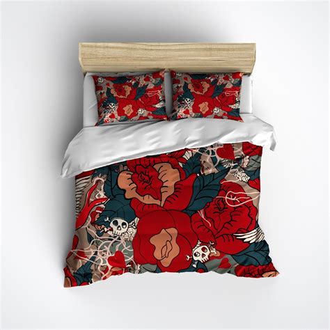 Free returns 100% satisfaction guarantee fast shipping Rockabilly Tattoo Style Bedding | Bed styling, Comforter ...