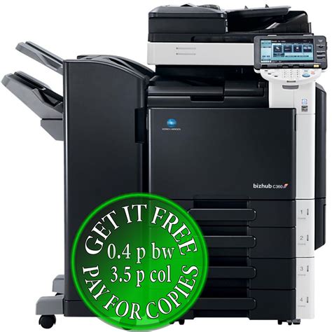 Find everything from driver to manuals of all of our bizhub or accurio products. Get Free Konica Minolta Bizhub C360 Pay For Copies Only