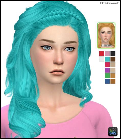 Simista Cazy`s Roulette Hairstyle Retextured Sims 4 Hairs