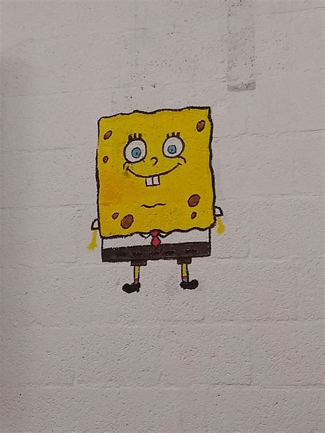 Lmao There Is A Poorly Drawn Picture Of Spongebob Squarepants On The