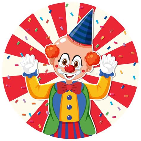 Circus Clown Icon On White Background Stock Vector Illustration Of