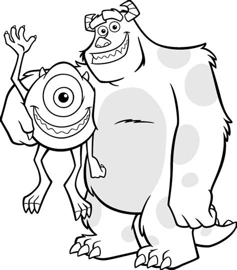 Mike and Sully to color ~ Child Coloring