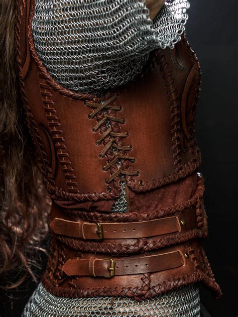Lagertha Leather Armor Viking Women Breastplate Larp And Cosplay