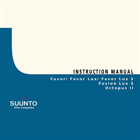 Suunto Favor Lux S Dive Computer User Manual