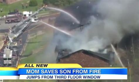 Mom Of The Year Mother Jumps Stories Out Of Burning Building With