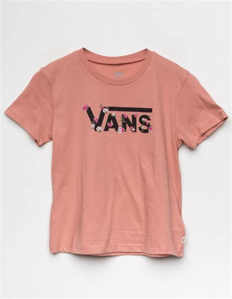 Vans V Floral Girls Tee Mauve 372821770 In 2021 Cute Shirt