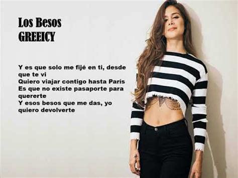 Greeicy Los Besos Letra Lyrics Youtube