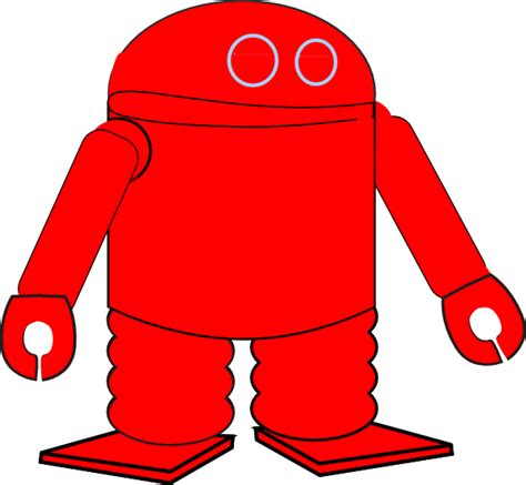 Red Robot Clip Art At Vector Clip Art Online Royalty Free
