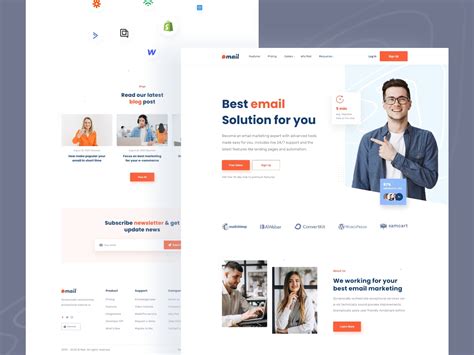 Email Marketing Solution Agency Web Template Ui Design Uplabs