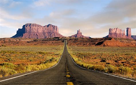 Nature Landscape Desert Road Highway Monument Valley