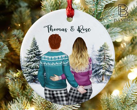 Couple Ornament Personalized 2023 Ornament Couple Engaged Etsy