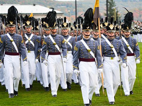 A Cadet Parade On The Plain At The United States Military Academy West