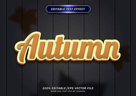 Premium Vector Autumn Text Effect Editable Style