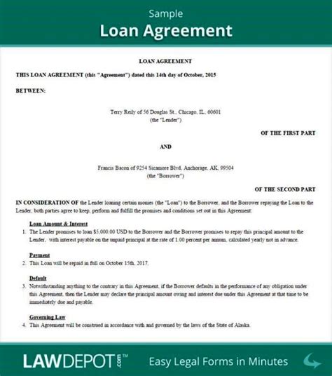 template loan agreement  family members