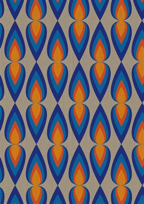 An Orange And Blue Abstract Design On A Gray Background With Red