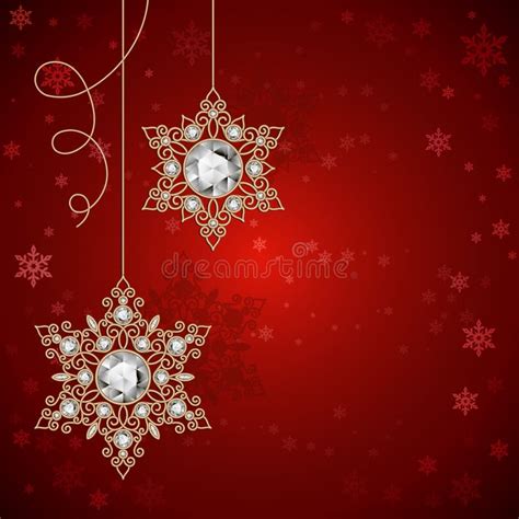 Christmas Background With Jewelry Snowflakes Stock Vector