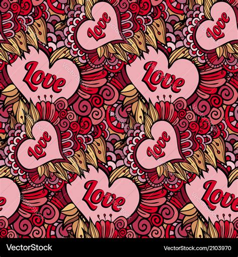 Seamless Love Pattern Royalty Free Vector Image