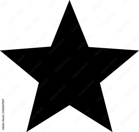 Vector Star Icon A Flat Black Star An Illustrative Symbol Of A Star