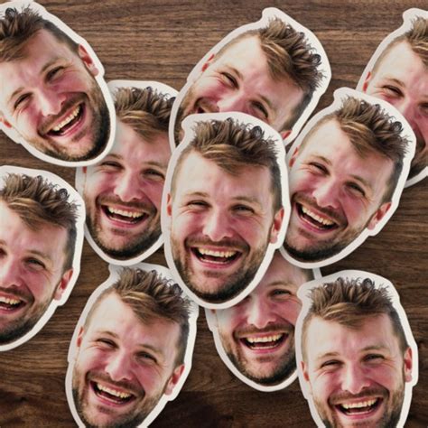 Personalised Face Stickers Multiple Sizes Vinyl Stickers