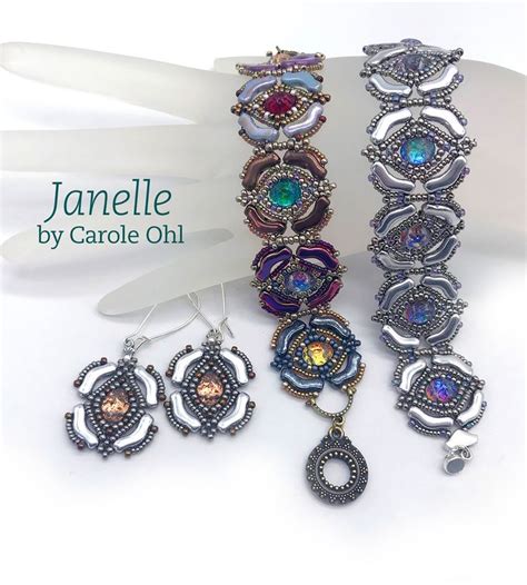 Janelle Beaded Bracelet And Earring Tutorial By Carole Ohl Etsy