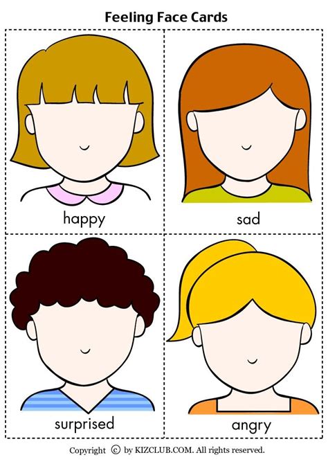Preschool Free Printable Emotion Faces Ted Lutons Printable