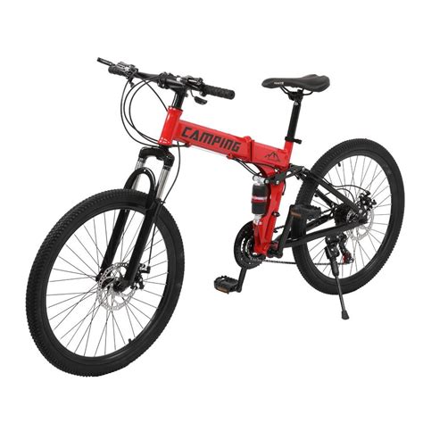 Campingsurvivals 26 Inch Folding Mountain Bike 21 Speed For Adult And