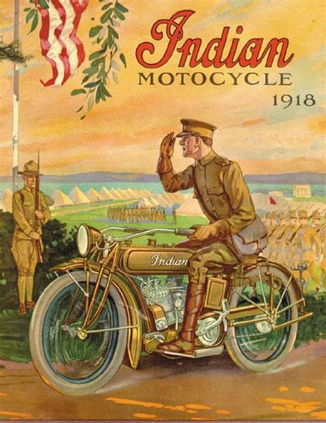 Nice Indian Motorcycle Ad From The Wwi Period Vintage Indian