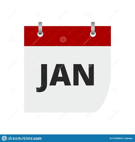 Calendar Sign Icon. January Month Symbol. Stock Vector - Illustration ...
