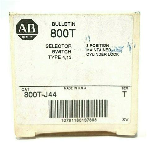New Allen Bradley 800t J44 Selector Switch Sert 800tj44 Sb