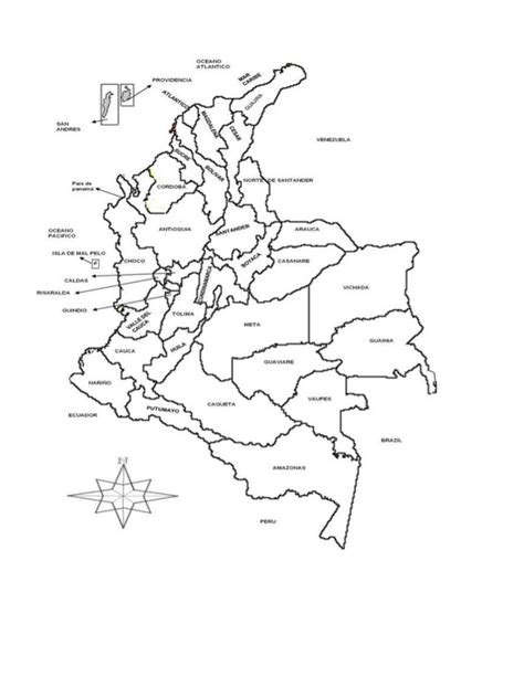 Mapa De Colombia Con Su Division Politica Para Colorear Imagui Bc9