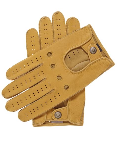 Mens Handsewn Deerskin Driving Gloves Leather Gloves Winter Leather