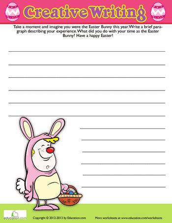 Easter writing prompts, easter word searches, letters from the easter bunny, and more!. Easter Writing Prompt | Worksheet | Education.com | Easter ...
