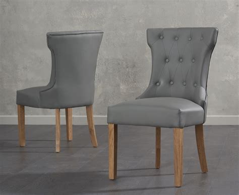 Top 20 Of Grey Leather Dining Chairs