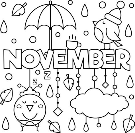 Free November Colouring Page Thrifty Mommas Tips