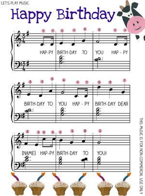 Variations on the familiar birthday song in very easy to easy settings for piano solo with an additional section of duets based on pieces from the collection to each his own birthday serenade. Happy Birthday Easy Piano Music | Clarinet sheet music ...