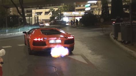 Insane Lamborghini Aventador Shooting Huge Flames Youtube