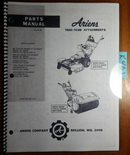Ariens Trac Team Attach Rotary Mower Brush 924000 924031 924030 Parts