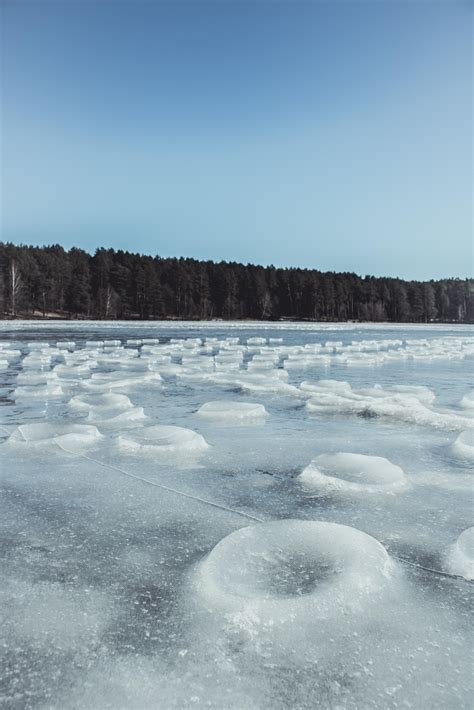 The Frozen Lake In Lithuania Mildlyinteresting