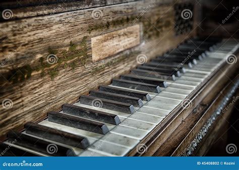 Closeup Of Antique Piano Keys Stock Photo Image Of Wood Antique