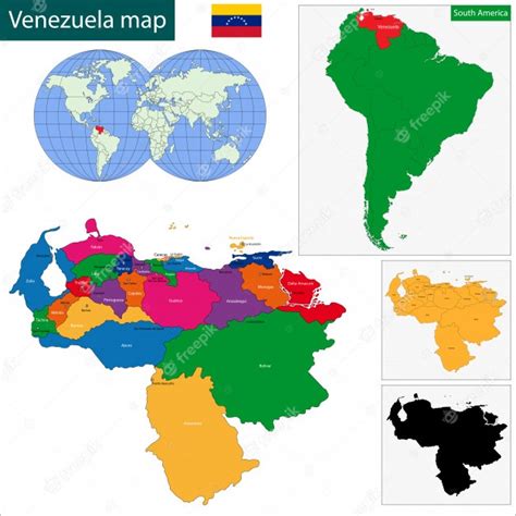 Mapa De Venezuela Vector Premium