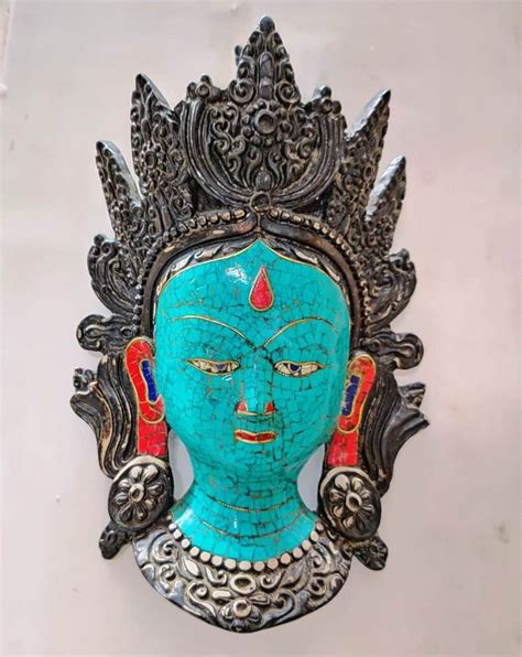 multicolor shrinath art gallery metal stone work nepali mask at rs 80 piece in jaipur