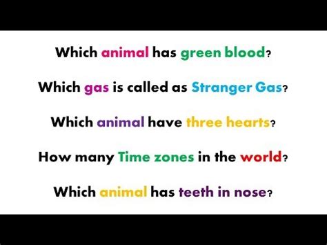 This video will list common general knowledge english mcqs questions & answers for kids whose age are four to fifteen. Basic General Knowledge Questions For Kids And Competitive ...