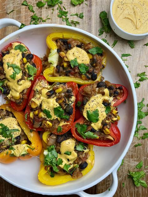 Mexican Style Vegan Stuffed Bell Peppers