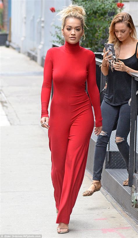 Rita Ora Stuns In Bold Red Jumpsuit As She Talks Body Image Daily