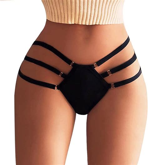 Sexy Panties For Women Exotic Panties Hollow Bandage Seamless Solid Panties Cross Back Underwear