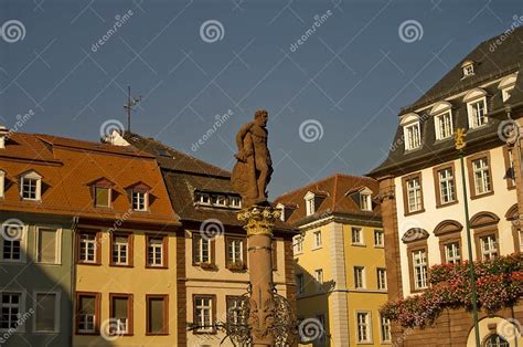 Hercules Statue At Marktplatz Heidelberg Stock Photo Image Of Neckar