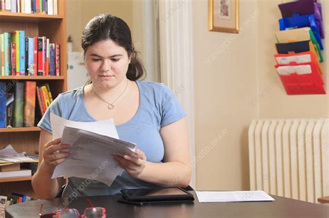 Woman With Asperger Syndrome Working Stock Image F0125179 Science Photo Library